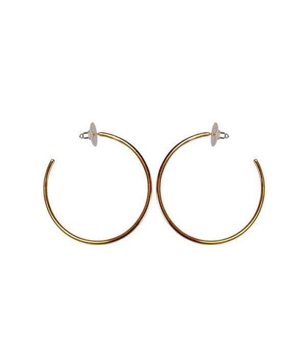 HULA HOOP CREOLER, MEDIUM-GULD