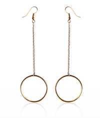 HULA HOOP CHAIN GULD ÖRHÄNGEN, LÅNGA