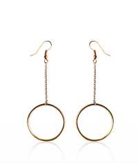 HULA HOOP CHAIN GULD ÖRHÄNGEN, KORTA