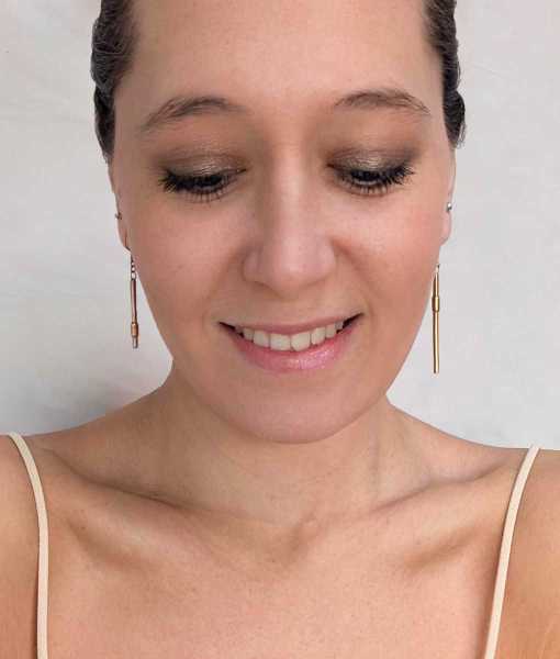 PARALLEL ÖRHÄNGEN ,GULD