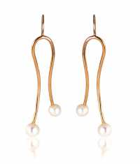 SEA PEARLS BOW ÖRHÄNGEN, GULD