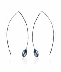 SEA PEARLS HOOK ÖRHÄNGEN, MÖRKA