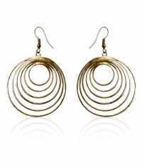 SATURN ROUND ÖRHÄNGEN, GULD