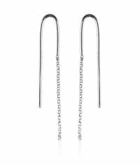 PARALLEL CHAIN ÖRHÄNGEN, SILVER