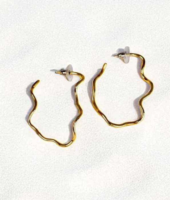 WAVES GULD ÖRHÄNGEN