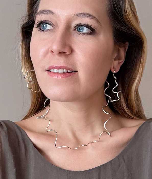 WAVES SILVER ÖRHÄNGEN