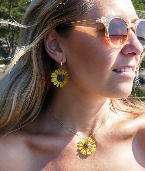 GUL PRÄSTKRAGE ÖRHÄNGEN, MEDIUM