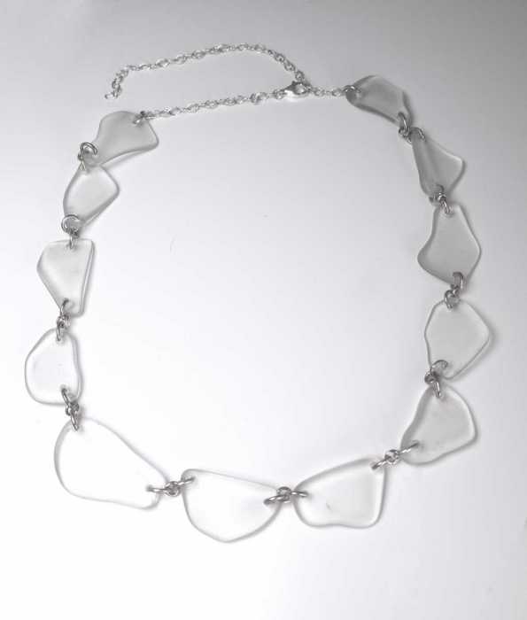 BEACH GLASS COLLIER HALSBAND, VIT