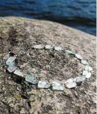 BEACH GLASS COLLIER HALSBAND, LJUS