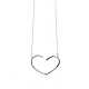 OPEN HEART HALSBAND, SILVER-STOR