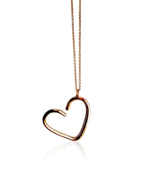 OPEN HEART HALSBAND, GULD-MELLAN