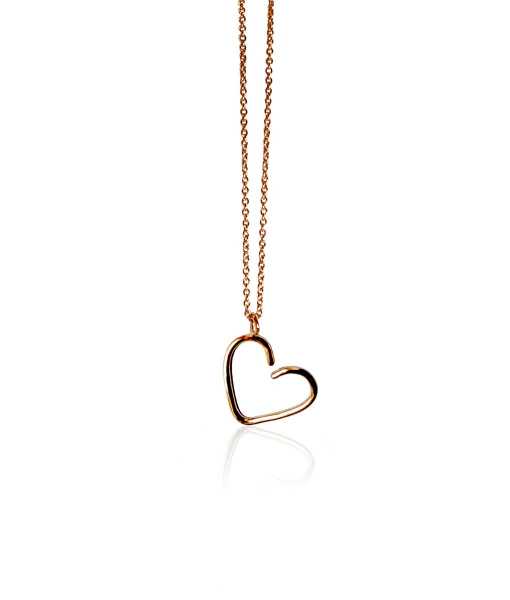 OPEN HEART HALSBAND, GULD-LITEN