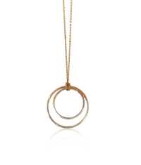 SATURN DUBBEL HALSBAND, GULD