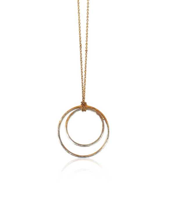 SATURN DUBBEL HALSBAND, GULD