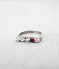 BIRTHSTONE FIVE STARS RING