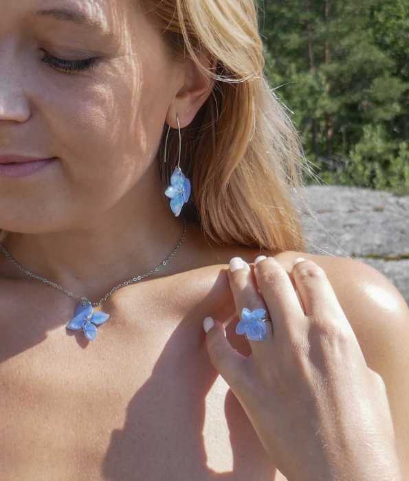 HORTENSIA RING, BLÅ