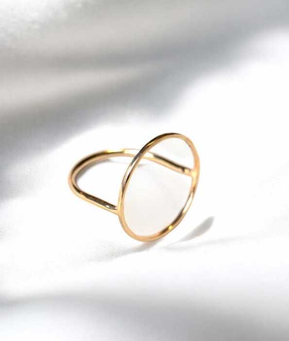 HULA HOOP STOR RING, GULD