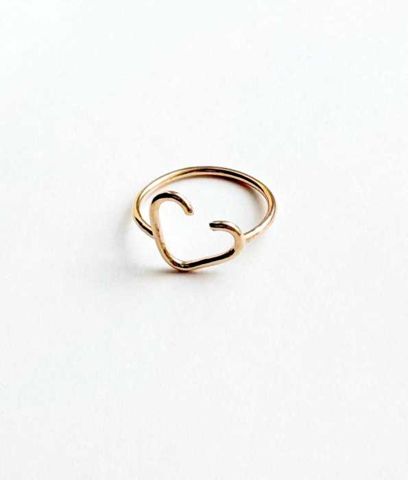 OPEN HEART RING, GULD