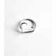 OPEN HEART RING, SILVER