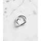 OPEN HEART RING, SILVER