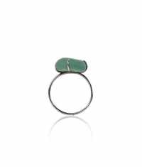 BEACH GLASS RING , BLÅ